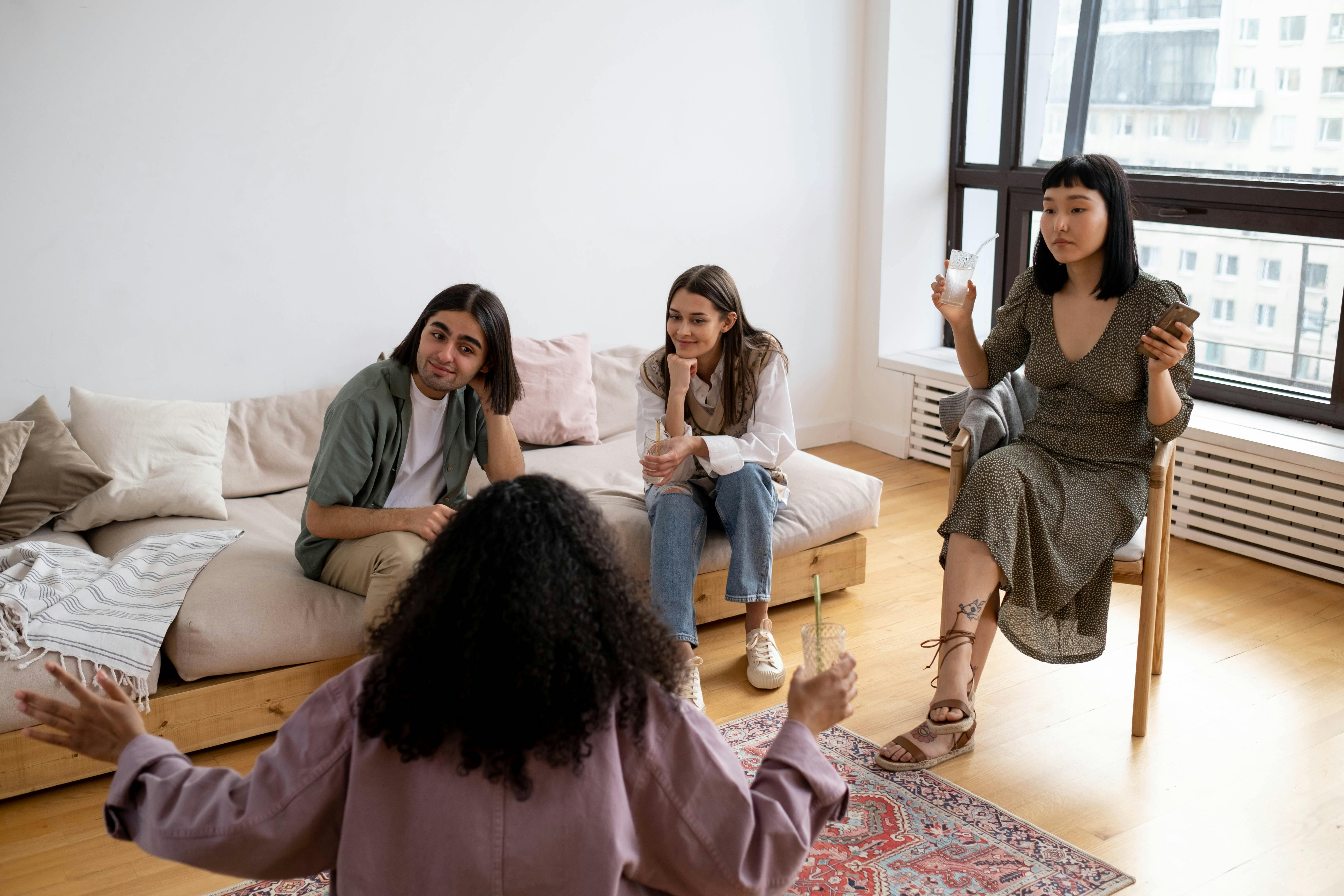 Modern shared living space in supported accommodation